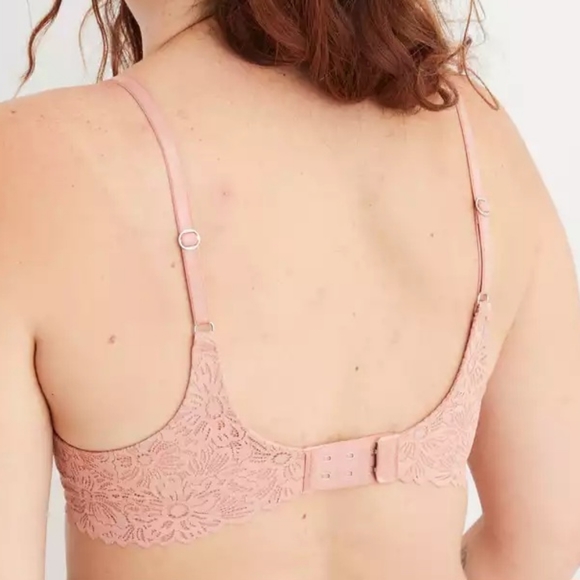 💐AERIE REAL SUNNIE FULL COVERAGE LIGHTLY LINED BLOSSOM LACE BRA SIZE 32B - Picture 3 of 10